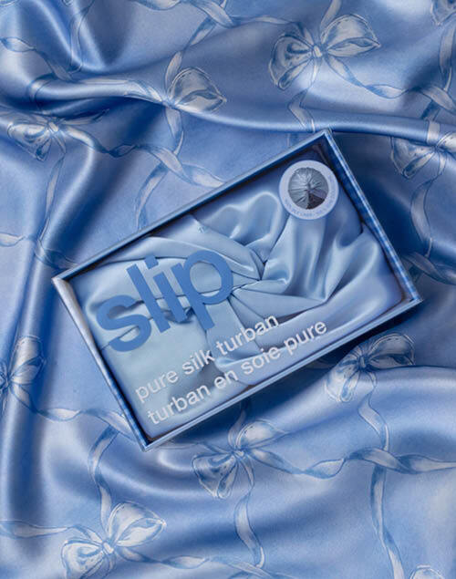 Slip Pure Silk Turban cornflower