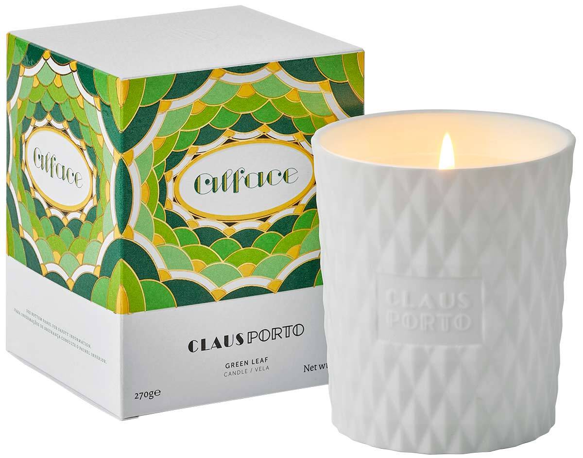 Claus Porto - ALFACE Green Leaf Candle - Candle