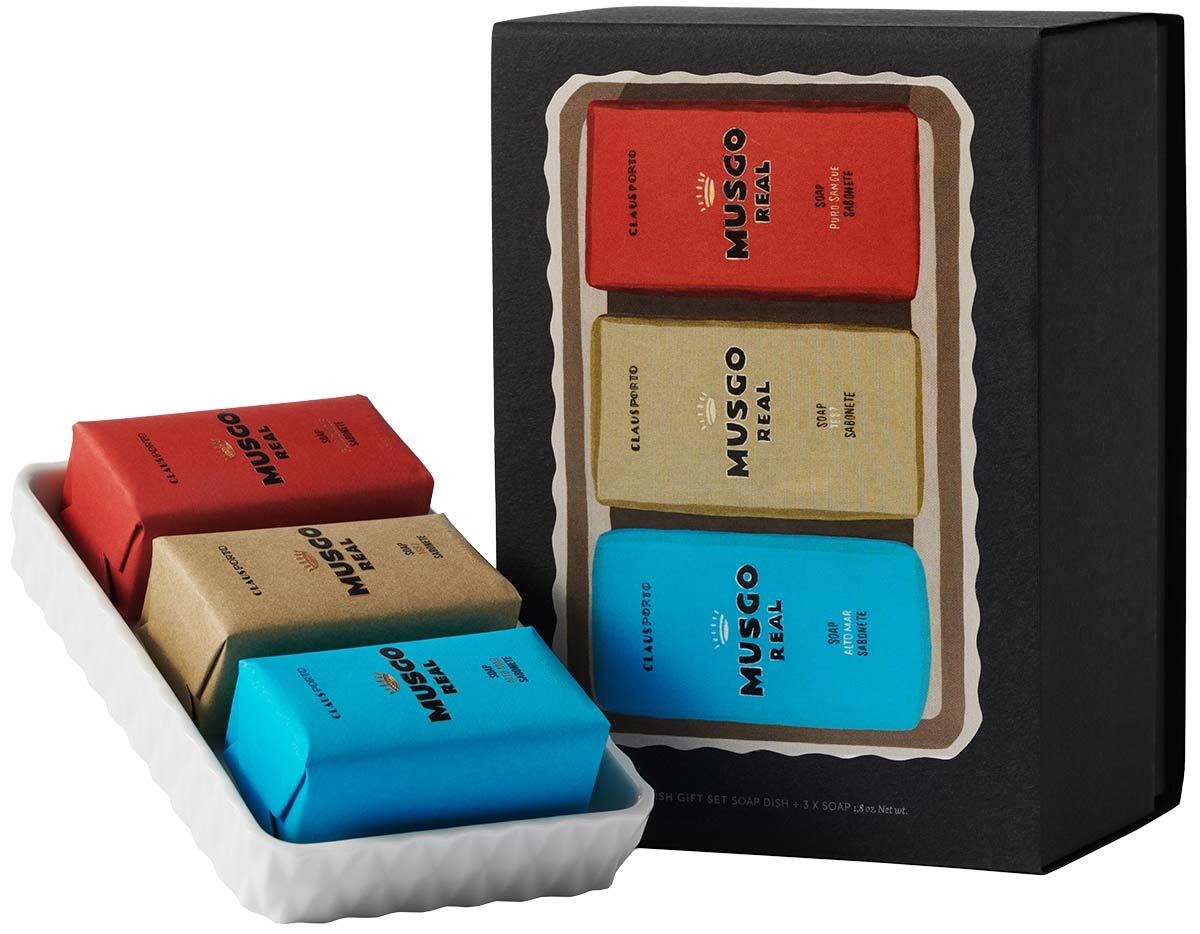 Claus Porto - Gift Set Soap Dish & Musgo Real Mini Soaps - Duschseife