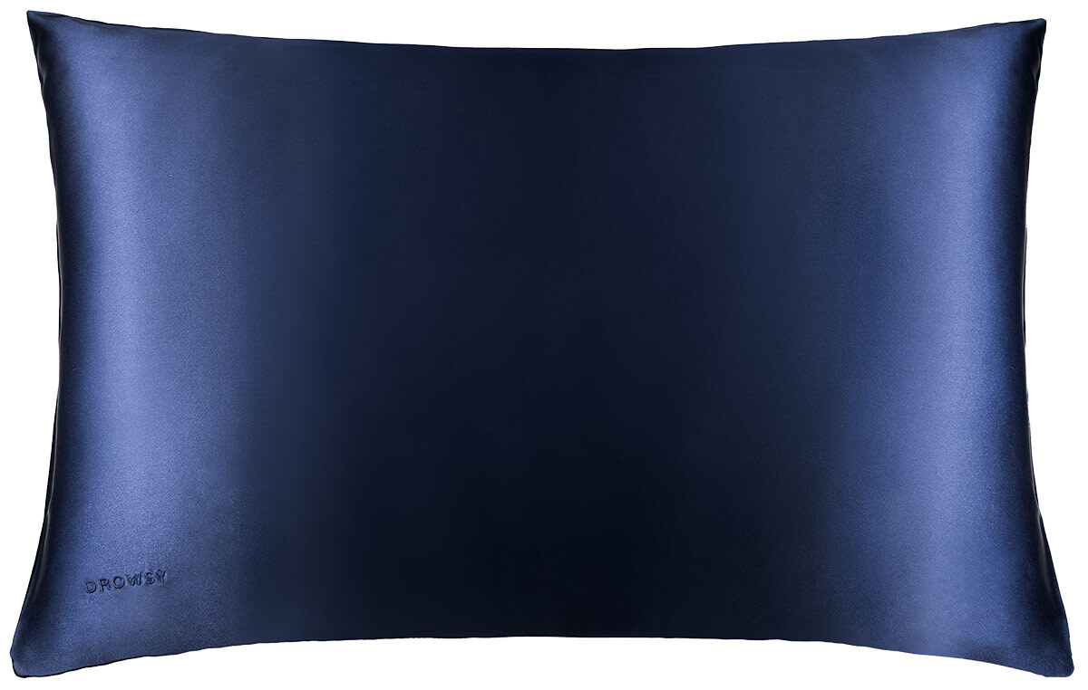 Drowsy - Queen Pillowcase - Midnight Blue - Silk cushion covers