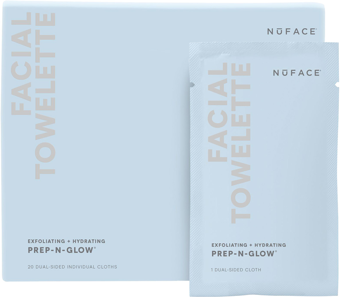 NuFace - PREP-N-GLOW Cleanse + Exfoliation Cloths - Reinigungstücher