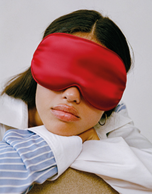 Slip pure silk contour sleep mask scarlet