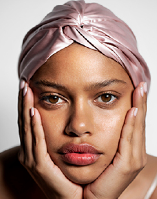 Slip Pure Silk Turban Pink
