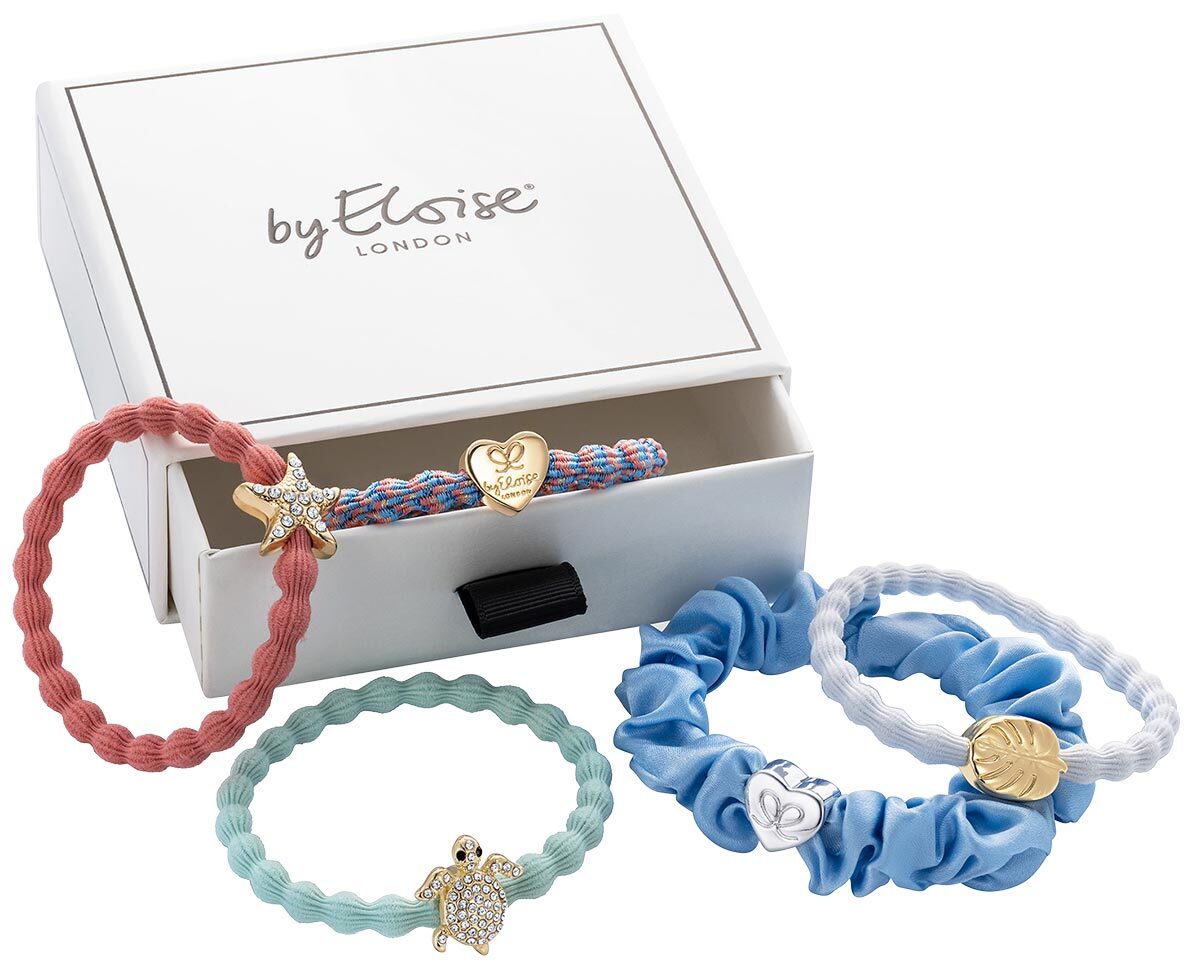 By Eloise - Island Days Gift Box - Hair Ties - silk