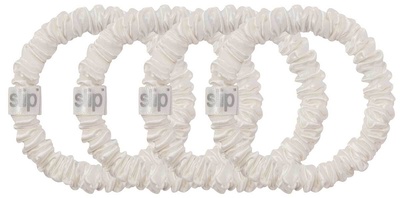 Slip Pure Silk Skinny Scrunchies white