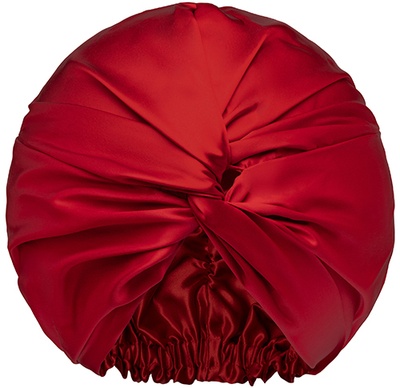 Slip Pure Silk Turban scarlet