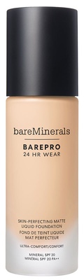 bareMinerals BAREPRO® 24HR Wear Skin-Perfecting Matte Liquid Foundation Mineral SPF 20 Discreto 10 Caldo