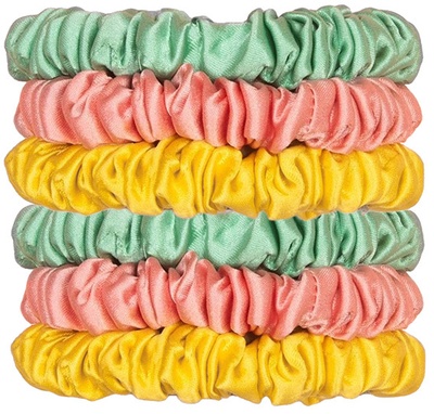 Holistic Silk SKINNY SILK SCRUNCHIE SET VIBRANT