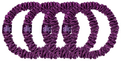 Slip Pure Silk Skinny Scrunchies dark purple