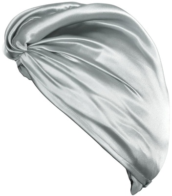 Holistic Silk Pure Mulberry Silk Turban الفضة