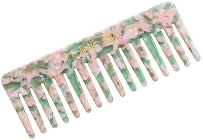 Holistic Silk DETANGLING COMB ROSE/JADE MELANGE
