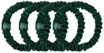 Slip Pure Silk Skinny Scrunchies forest