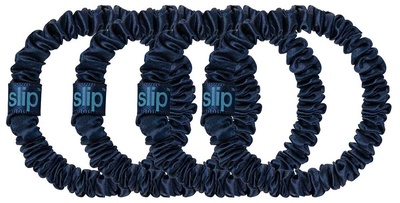 Slip Pure Silk Skinny Scrunchies navy
