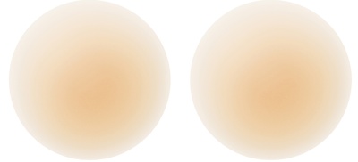 NOOD Grippies No-Show NON-Adhesive, Reusable Round Nipple Covers No.3 Buff / 3in.