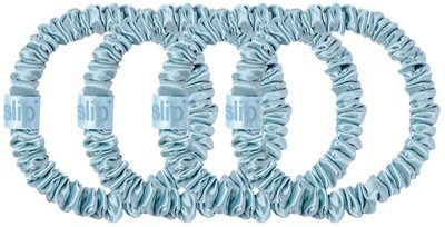 Slip Pure Silk Skinny Scrunchies sky blue