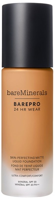 bareMinerals BAREPRO® 24HR Wear Skin-Perfecting Matte Liquid Foundation Mineral SPF 20 Med. Deep 40 Warm