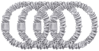Slip Pure Silk Skinny Scrunchies zilver