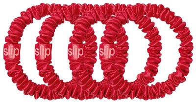 Slip Pure Silk Skinny Scrunchies rood