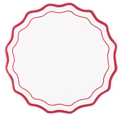 AQUAZURRA WAVE PLACEMAT - RED AND WHITE