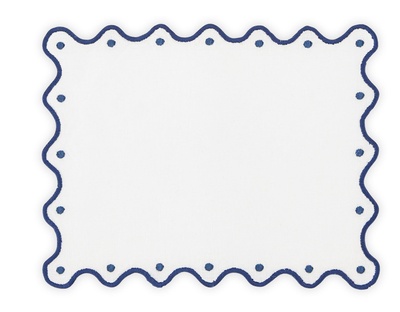 AQUAZZURA CASA JAIPUR COCKTAIL NAPKIN - BLUE AND WHITE