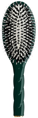 La Bonne Brosse Brush Emerald Green 03 Essential Boar and Soft Nylon Bristles