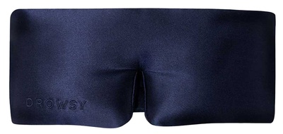 Drowsy Eyelash Protecting Silk Sleep Mask - Midnight Blue