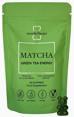 Wonderbears Matcha - Green Tea Energy Pouch 60 Stück 