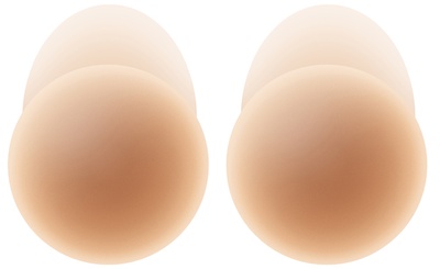 NOOD No-Show Adhesive and Reusable Round Nipple Covers No.5 Soft Tan / 4in.