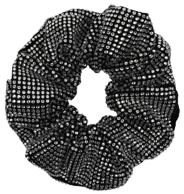 SUI AVA Kelly Crystal Scrunchie - Black Diamond