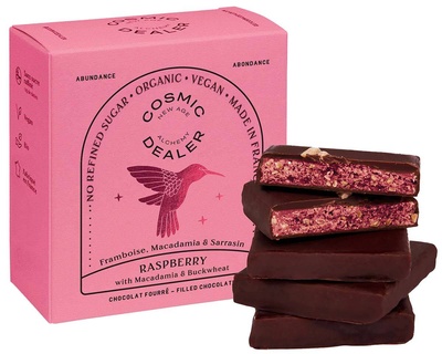 Cosmic Dealer Raspberry & Macadamia nut butter chocolate box