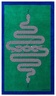 Jonathan Adler SNAKE PRINTED BEACH TOWEL - GREEN