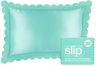 Slip slip pure silk queen pillowcase with scalloped edge - turquoise