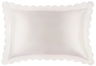 Slip Pure Silk Queen Pillowcase with scalloped edge - white