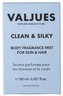 VALJUES Clean & Silky Bodymist 180 ml