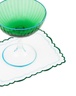 AQUAZURRA ALLEGRA COCKTAIL NAPKIN EMERALD GREEN AND WHITE