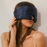 Drowsy Eyelash Protecting Silk Sleep Mask - Midnight Blue