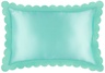 Slip slip pure silk queen pillowcase with scalloped edge - turquoise