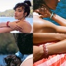 Slip slip pure silk skinny scrunchies with complimentary pouch - high tide