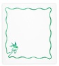 AQUAZURRA SECRET GARDEN NAPKIN - GREEN AND WHITE