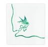 AQUAZZURA CASA SECRET GARDEN NAPKIN - GREEN AND WHITE