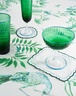 AQUAZURRA ALLEGRA COCKTAIL NAPKIN VERT ÉMERAUDE ET BLANC