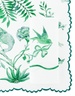 AQUAZURRA SECRET GARDEN NAPKIN - GREEN AND WHITE