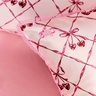 Slip pure silk queen pillowcase with lace trim sweet cherry